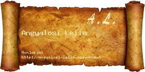 Angyalosi Leila névjegykártya